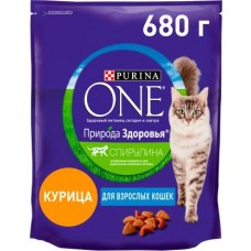 Сухой корм для кошек Purina ONE Природа здоровья с курицей 680г в магазинах Магнит