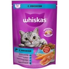 Сухой корм для кошек Whiskas полнорационный Вкусные Подушечки С Нежным Паштетом Аппетитный Обед С Лососем 350г в магазинах Магнит