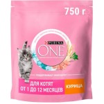 Сухой корм для котят Purina ONE с курицей и злаками 750г Сухой корм для котят Purina ONE с курицей и злаками 750г
