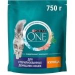 Сухой корм для стерилизованных кошек Purina One 2в1 с курицей и цельными злаками 750г