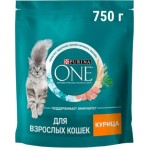 Сухой корм для взрослых кошек Purina One с курицей и цельными злаками 750г