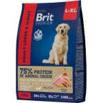 Сухой корм для собак Brit Premium Adult Large с курицей 3кг