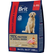 Сухой корм для собак Brit Premium Adult Large с курицей 3кг в магазинах Магнит