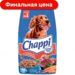 Сухой корм для собак Chappi полнорационный Сытный мясной обед С говядиной по-домашнему 15кг