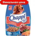 Сухой корм для собак Chappi Сытный мясной обед с говядиной по-домашнему 600г