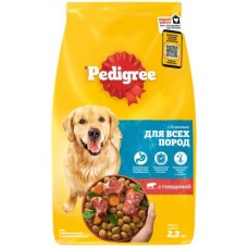 Сухой корм для собак Pedigree с говядиной Для всех пород 2.2кг в магазинах Магнит