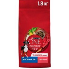Сухой корм для собак Purina ONE с говядиной и рисом 1.8кг в магазинах Магнит