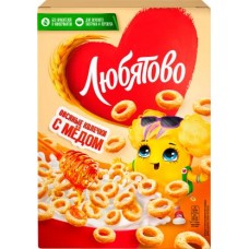 Готовый завтрак Любятово Овсяные колечки с медом 200г в магазинах Магнит