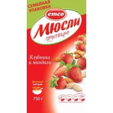 Мюсли Emco хрустящие с клубникой и миндалем 750г в магазинах Магнит