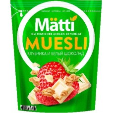Мюсли Маtti Клубника и белый шоколад 250г в магазинах Магнит