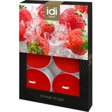 Свеча Оптпромторг Сочные ягоды чайная ароматизированная 6шт в магазинах Магнит