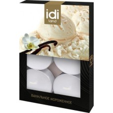 Свеча Оптпромторг Ванильное мороженое чайная ароматизированная 6шт в магазинах Магнит