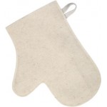 Рукавица банная Главбаня войлок белая/серая в ассортименте