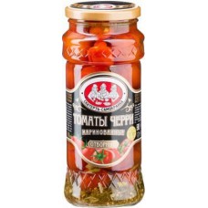 Томаты Скатерть-самосбранка Черри маринованные 580мл в магазинах Магнит