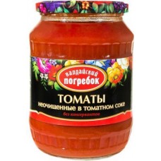 Томаты Валдайский Погребок неочищенные в томатном соке 660г в магазинах Магнит