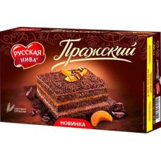 Торт Русская Нива бисквитный Пражский 300г в магазинах Магнит