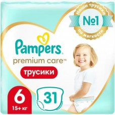 Трусики Pampers Premium Care 6 Extra Large 15+ 31шт в магазинах Магнит