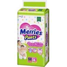 Трусики-подгузники Merries Good Skin M 7-12кг 34шт в магазинах Магнит