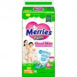 Трусики-подгузники Merries Good Skin XL 12-19кг 38шт