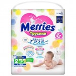 Трусики-подгузники Merries S 4-8кг 62шт