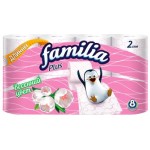 Бумага туалетная Familia Plus Весенний цвет 2 слоя 8 рулонов