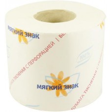 Бумага туалетная Мягкий Знак Белая 1 слой 1 рулон в магазинах Магнит