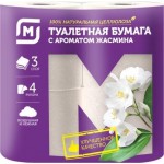 Туалетная бумага Магнит Жасмин 3 слоя 4 рулона