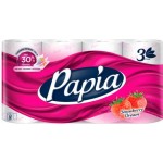 Туалетная бумага Papia Клубничная мечта 3 слоя 8 рулонов