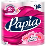 Туалетная Бумага Papia Secret Garden 3 слоя 4 рулона