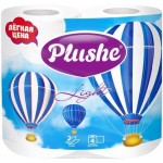 Туалетная бумага Plushe Light белая 2сл 4 рулона