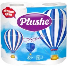 Туалетная бумага Plushe Light белая 2сл 4 рулона в магазинах Магнит