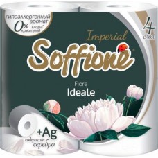 Туалетная бумага Soffione Imperial Fiore 4слоя 4рулона в магазинах Магнит