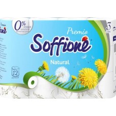 Туалетная бумага Soffione Premio Natural 12 рулонов 3 слоя в магазинах Магнит