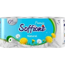Туалетная бумага Soffione Premio Natural 3 слоя 8 рулонов в магазинах Магнит