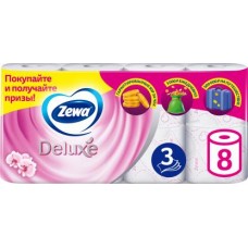 Туалетная бумага Zewa Deluxe Орхидея 3 слоя 8 рулонов в магазинах Магнит