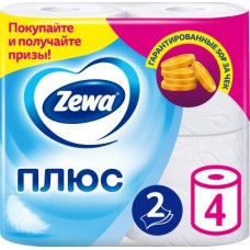 Туалетная бумага Zewa Plus Белая 2 слоя 4 рулона в магазинах Магнит