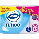 Туалетная бумага Zewa Плюс Белая 2 слоя 12 рулонов
