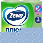 Туалетная бумага Zewa Плюс Яблоко 2 слоя 4 рулона