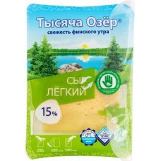 Сыр Тысяча Озер Легкий нарезка 15% 125г в магазинах Магнит