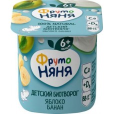 Биотворог детский ФрутоНяня с Яблоком и бананом 4.2% 100г в магазинах Магнит