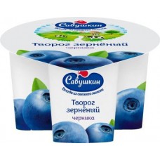 Творог 101 Зерно Савушкин зерненый Черника 5% 130г в магазинах Магнит
