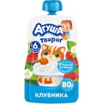 Творог Агуша Клубника с 6 месяцев 4% 80г