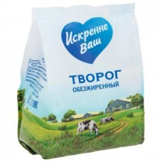 Творог Искренне Ваш обезжиренный 0% 200г в магазинах Магнит