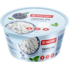 Творог Магнит зерненый 5% 130г в магазинах Магнит