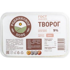 Творог Родниковое поле 9% 500г в магазинах Магнит