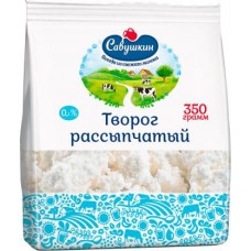 Творог Савушкин Рассыпчатый Обезжиренный 0.1% 350г в магазинах Магнит