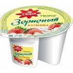 Творог зерненый Сваля Клубника 5% 130г