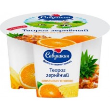 Творог зерновой 101 Зерно+Сливки Апельсин-ананас 5% 130г в магазинах Магнит