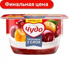 Десерт творожный Чудо Вишня черешня 4% 100г в магазинах Магнит