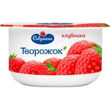 Паста творожная Савушкин клубника 3.5% 120г в магазинах Магнит